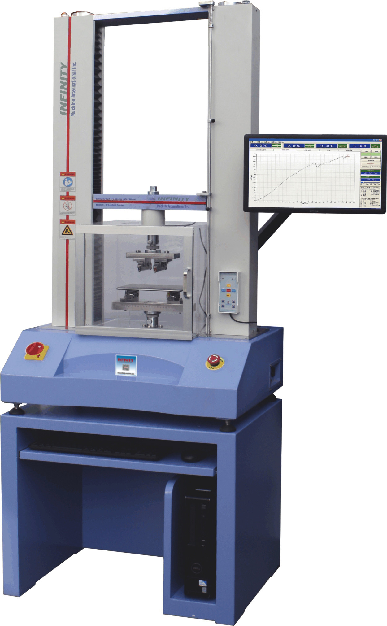 Mesin pengujian universal elektronik dengan kecerdasan tinggi untuk kaca keramik 600mm 800mm Opsional