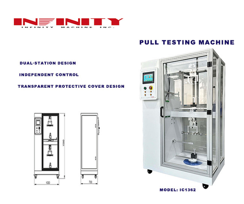 2 Slot Wire 45° Cone Pull Test Machine untuk produk elektronik kecil