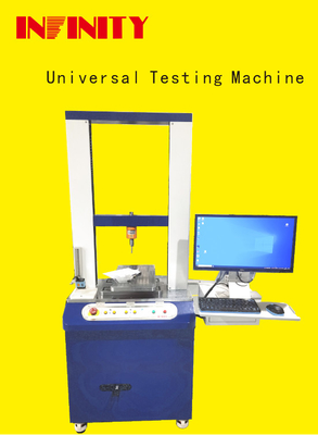 500Kg Nilai kekuatan Sensor Kapasitas Mesin pengujian universal 0-600mm Jangkauan perjalanan uji 420mm Lebar efektif