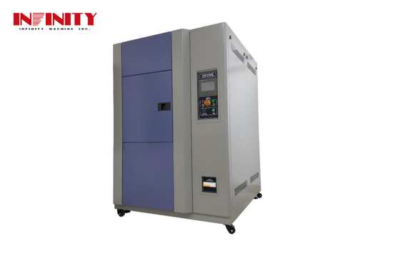 80L Dua Zona Tiga Zona Vertikal Thermal Shock Test Chamber -40 °C     150 °C Ruang Lingkungan