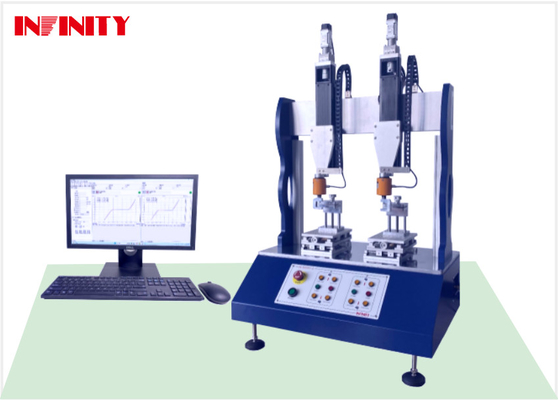 1258*800*560mm Dua stasiun Sway Rocking Force Tester untuk presisi 150mm Maximum Test Trip