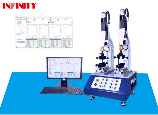 Dua stasiun Insertion Extraction Force Tester Range Kecepatan 0.1-1200mm/Min