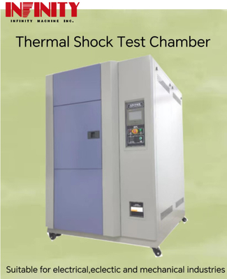 Programmable High-Low Temperature Shock Test Tingkat pendinginan turun dari RT ke -40C dalam 55min Internal Box Size 500x400x400