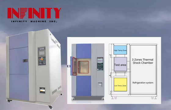 1480×1450×1950 Programmable Hot Cold Shock Test Chamber dengan Air-Cooled Condenser Mode