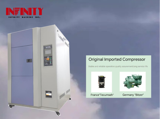 1480×1450×1950 Programmable Hot Cold Shock Test Chamber dengan Air-Cooled Condenser Mode