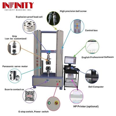 100Kn 200Kn 300Kn Mesin pengujian ketegangan universal