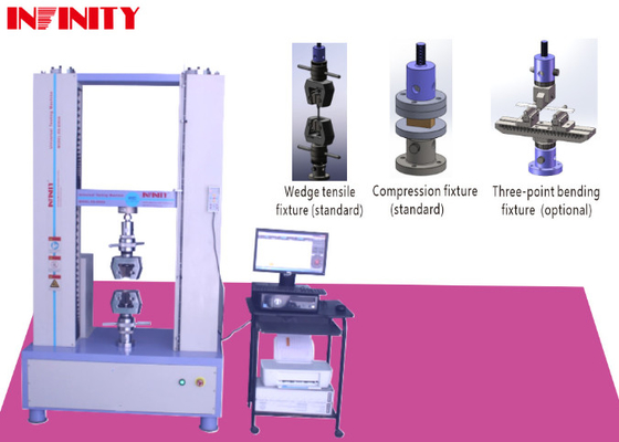 AC Servo Motor Shearing Karet Plastik Sponge Universal Tensile Testing Machine Untuk Industri