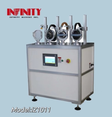 AC Servo Motor Drive Headphone Torsion Life Testing Machine untuk sudut tes yang tepat dan kecepatan rotasi
