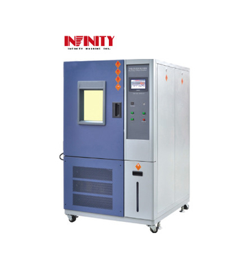 100L Ruang Uji Lingkungan Untuk Uji Kelembaban Suhu IEC68-2-2 20% RH Sampai 98% RH Dalam Biru Abu-abu