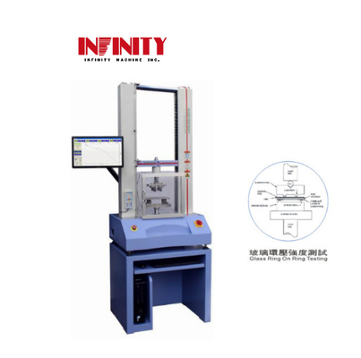 600mm Tempered Glass Ring On Ring Testing Machine Kecepatan pengujian 0,01~500mm/Min