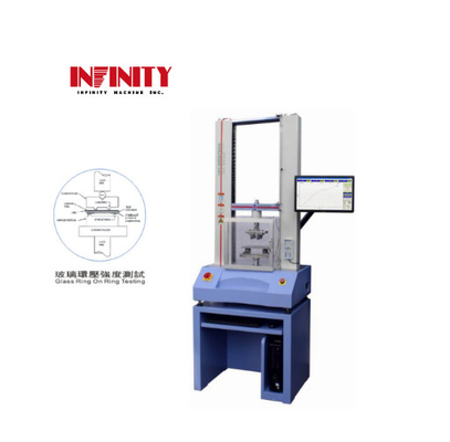 600mm Tempered Glass Ring On Ring Testing Machine Kecepatan pengujian 0,01~500mm/Min