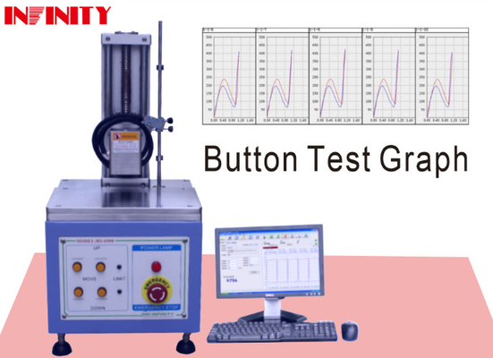 100mm Spring Key Force Test Servo Control Keystoke / Switch Button Force Test Machine Mesin pengujian kekuatan