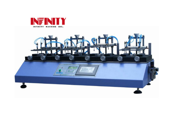Mesin pengujian umur kunci pneumatik 4 stasiun Tombol Ketahanan Tekanan Kunci Tester Silinder Udara Tekanan Pneumatik IEC60068-2-68