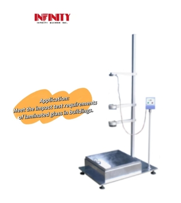 ISO / DIS12542 1 Standar Mudah Operasi Laminated Glass Falling Ball Impact Tester
