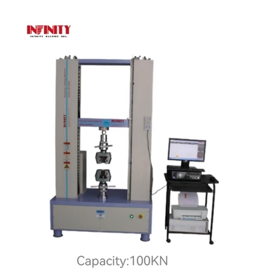 100KN Servo dikendalikan Universal Tensile Testing Machine untuk mendorong dan membengkokkan tes