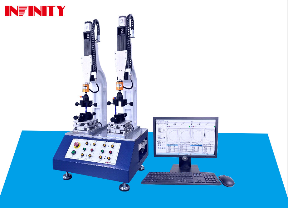 Dua stasiun Insertion Extraction Force Tester Range Kecepatan 0.1-1200mm/Min