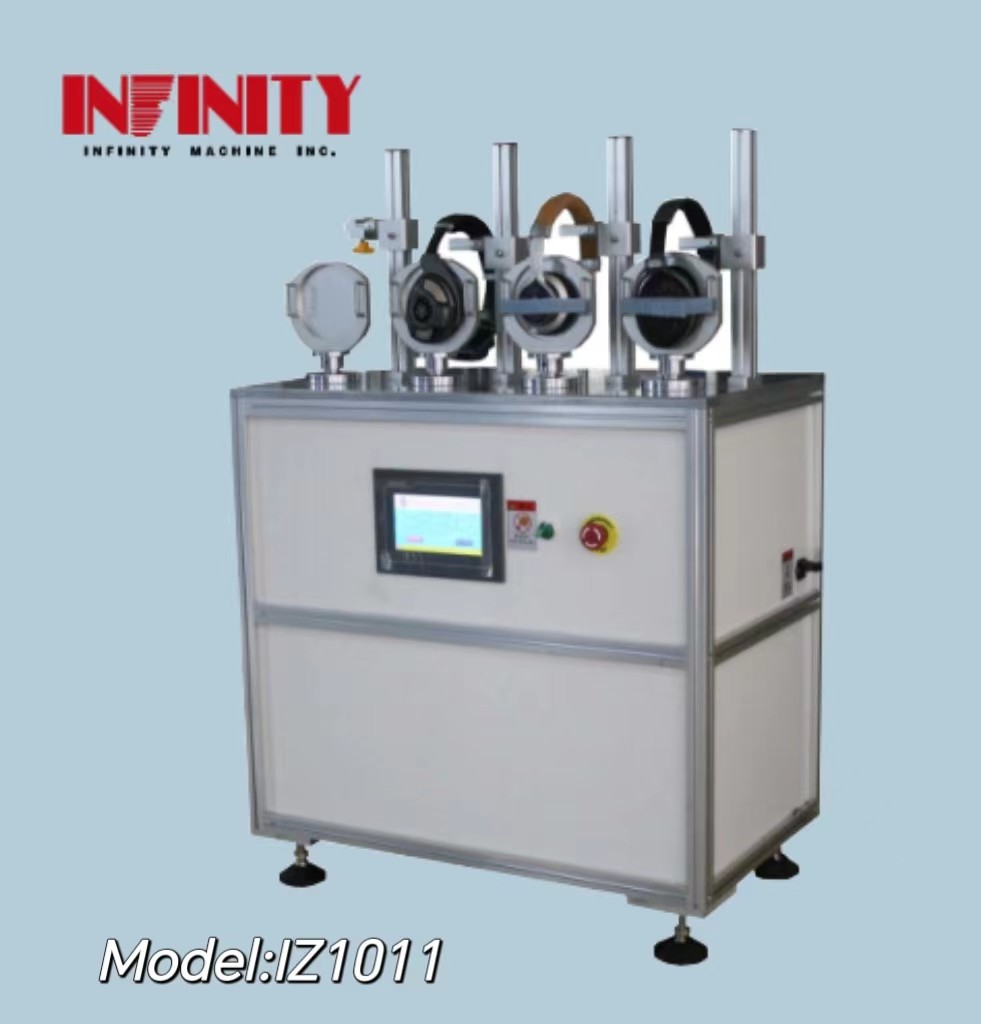 AC Servo Motor Drive Headphone Torsion Life Testing Machine untuk sudut tes yang tepat dan kecepatan rotasi