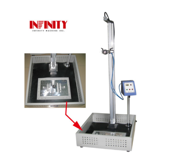 1000mm Height Drop Testing Machine dengan pengaturan panel sentuh dan tampilan 2Kgf Test Load Drop Weight Testing