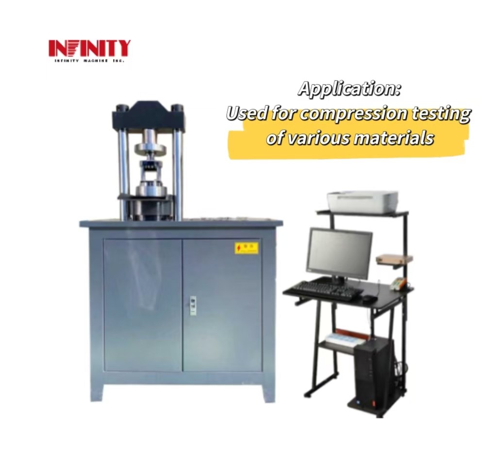 Rentang pengukuran kekuatan uji presisi tinggi 4%-100% FS KN Servo Compression Test Machine