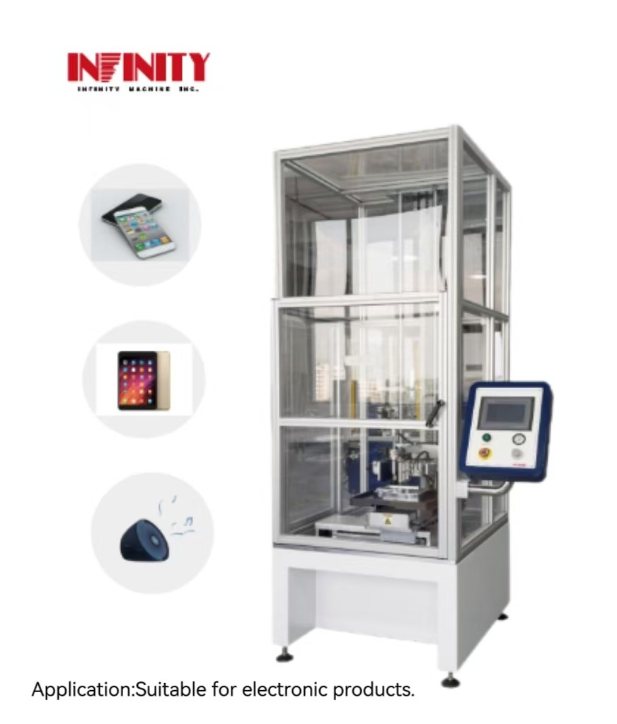 1.5m 2m 3 Axis Layar Panel Sentuh Kaca Mesin Uji Dampak Jatuh Bola Otomatis Penguji Dampak Bola Jatuh Otomatis