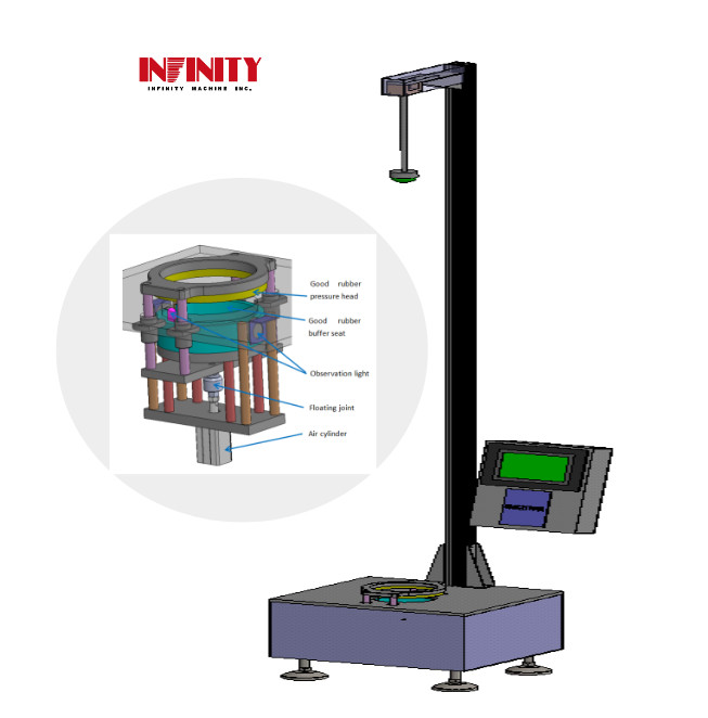 7 inci HMI LCD layar sentuh jatuh Dart Impact Testing Machine Untuk Film Plastik