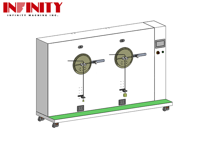 ISO 19642-2 Compliant Flex-Cycle Testing Machine with 10~60rpm Adjustable Speed and ±90° Angle Range for Automotive Cables