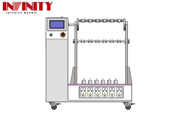 Kabel Flex Tester Wire Fatigue Tester dengan adjustable Bending Angle 1 ~ 180° Memenuhi standar IEC 60884-1 dan 6 set Jig dengan beban yang dapat diatur